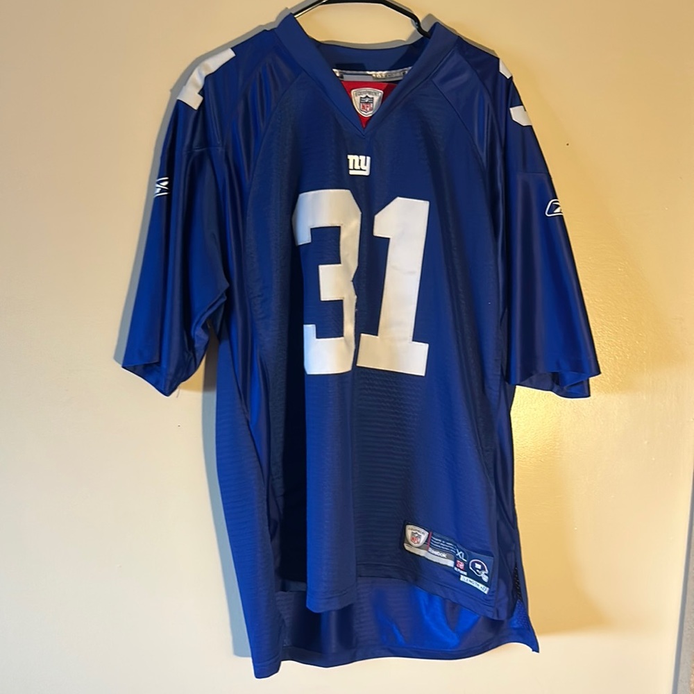 NFL, New York Giants, Aaron Ross number 31 Reebok jersey size XL